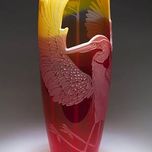 Heron Rising Vase