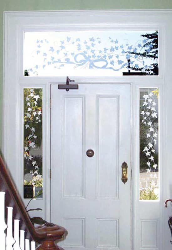 Ivy Transom and Sidelights B&B Mendocino Ca. Whitegate Door