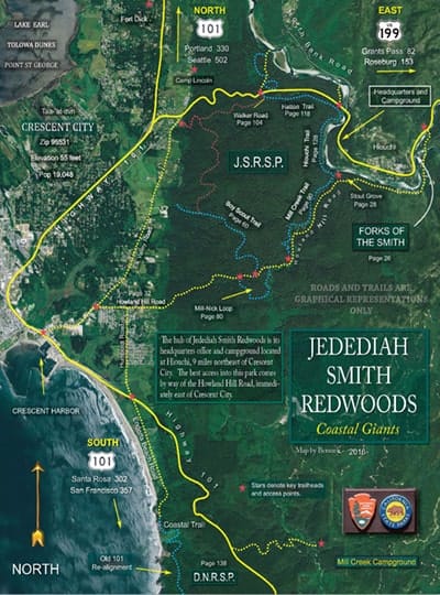 Jedediah Smith Redwoods Map